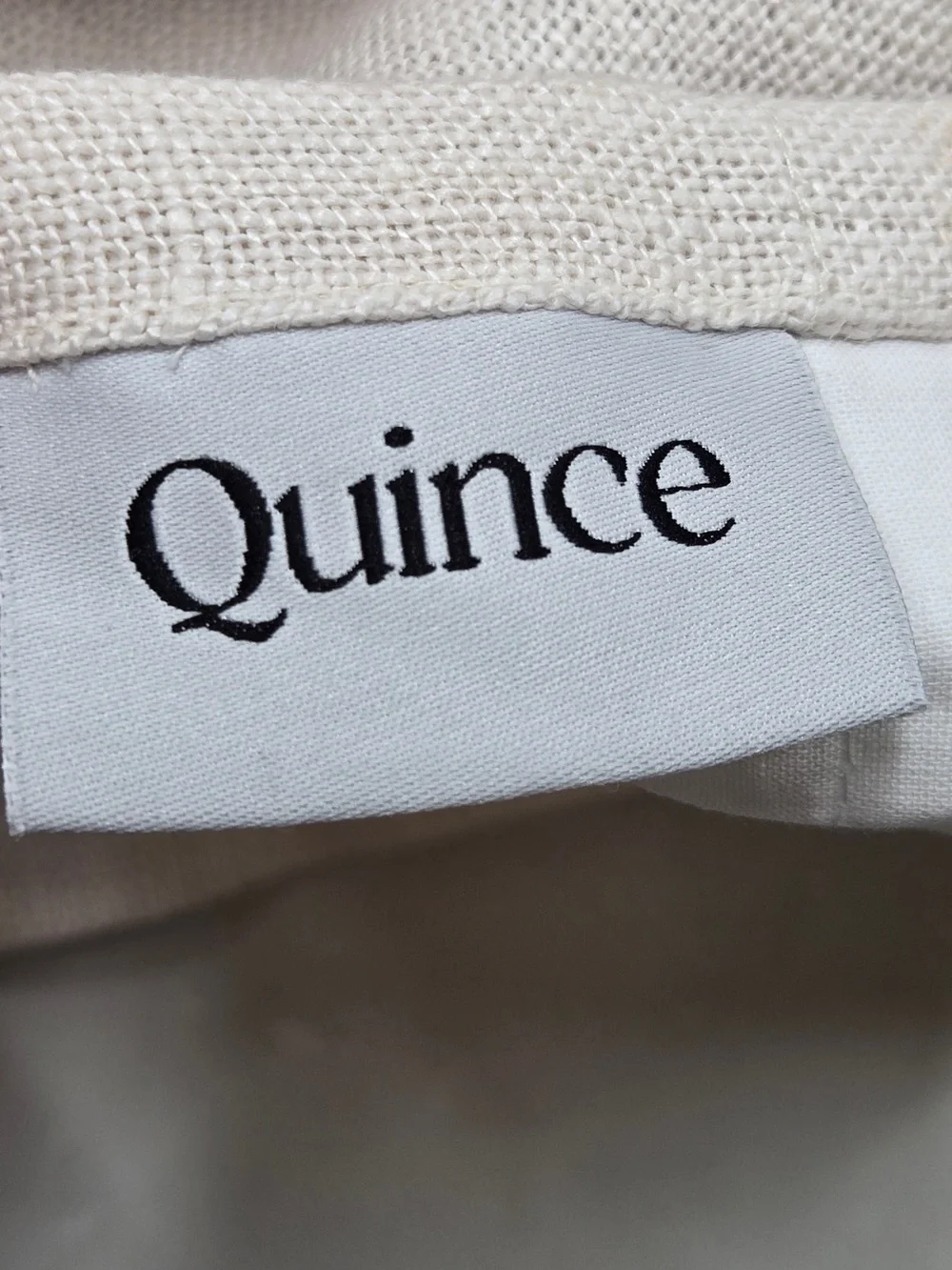 QUINCE Set Of 2 48x96 Heavyweight European Linen Curtains Sand 0175